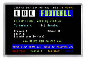 Ceefax - 1962 FA Cup Final