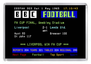 Ceefax - 1965 FA Cup Final