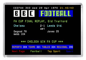 Ceefax - 1970 FA Cup Final