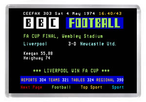 Ceefax - 1974 FA Cup Final