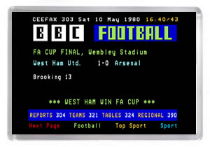 Ceefax - 1980 FA Cup Final