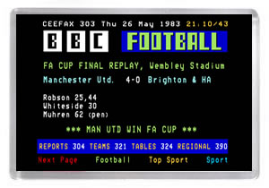 Ceefax - 1983 FA Cup Final