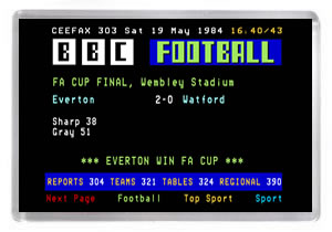 Ceefax - 1984 FA Cup Final