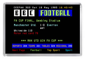 Ceefax - 1985 FA Cup Final