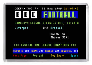 Ceefax - 1989 League Title Decider