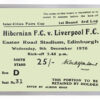 Hibs 046 - 1975 UEFA Cup vs Liverpool Ticket