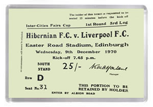 Hibs 046 - 1975 UEFA Cup vs Liverpool Ticket