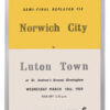 1959 FA Cup Semi Final Replay - Luton Town vs Norwich City