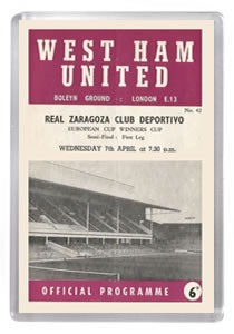 1965 ECWC Semi Final Programme