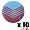 W Ham Badge 003 – 10 x Iconic 1970’s Shirt